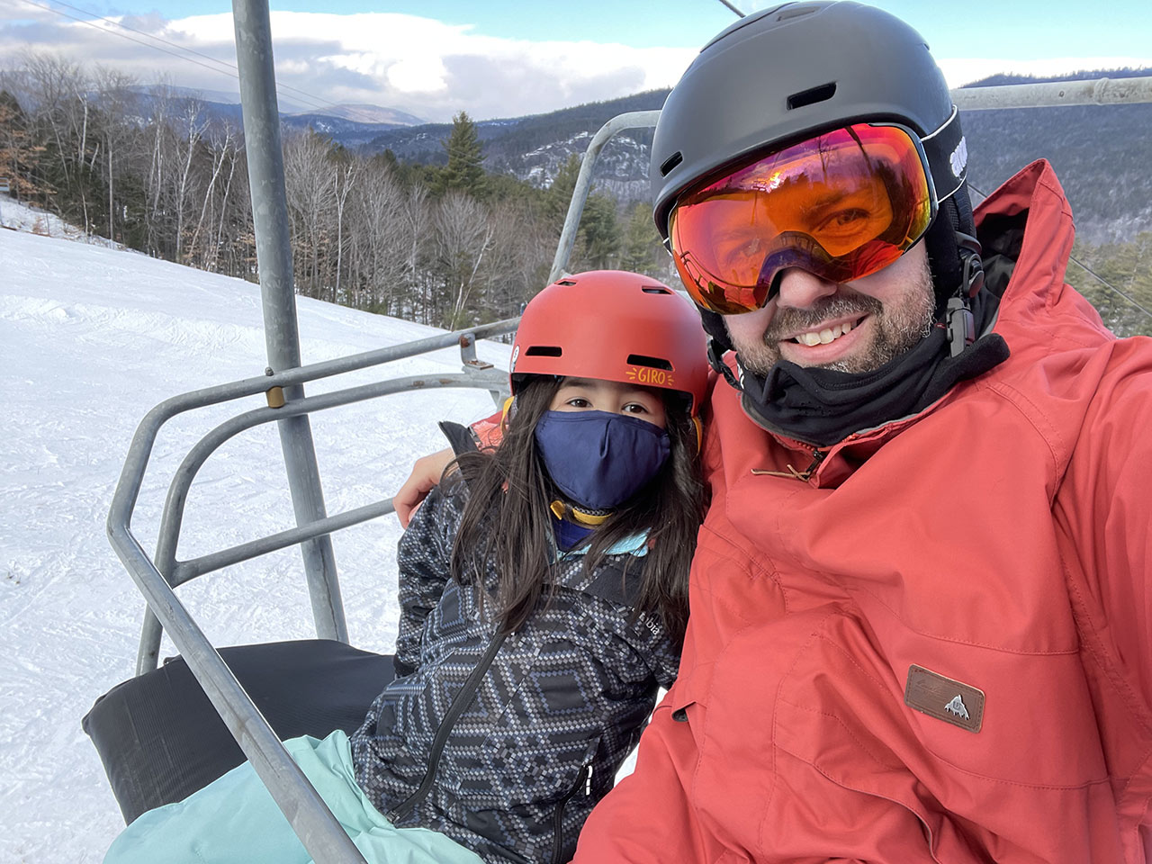 Daddy daughter chairlift