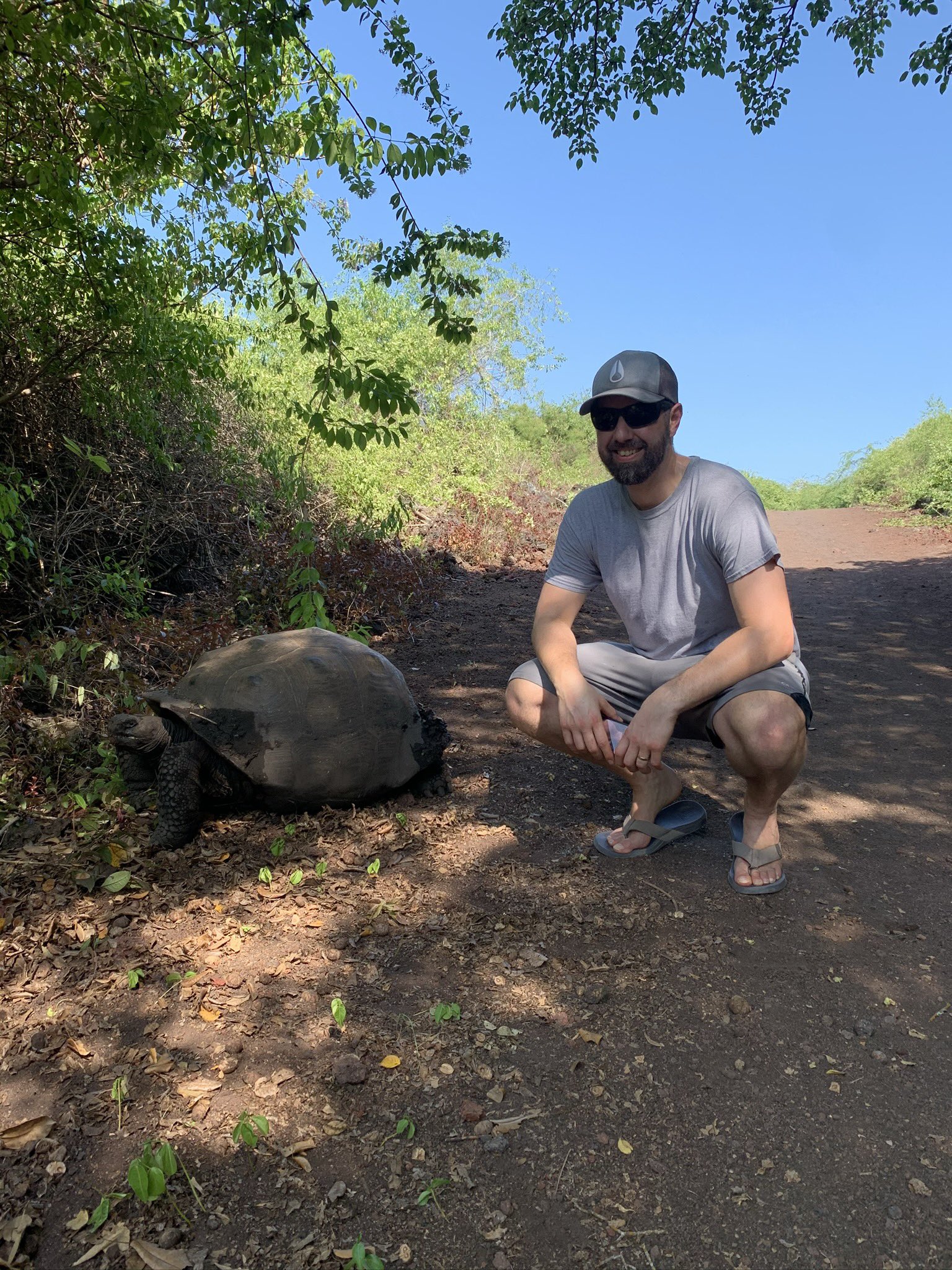 Me and a Turtle in Galapagos Islands